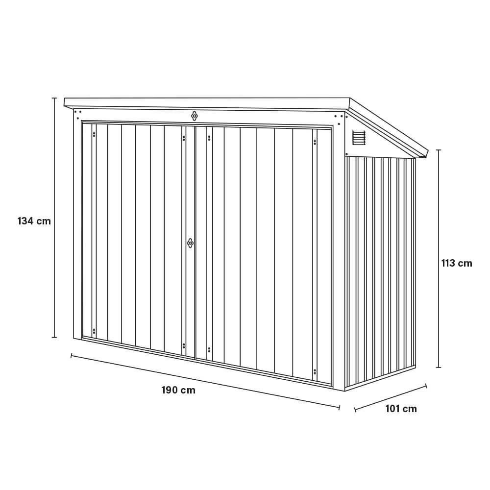 Mülltonnenbox BASURA L - 1x 240L 2x 120L – Bild 4