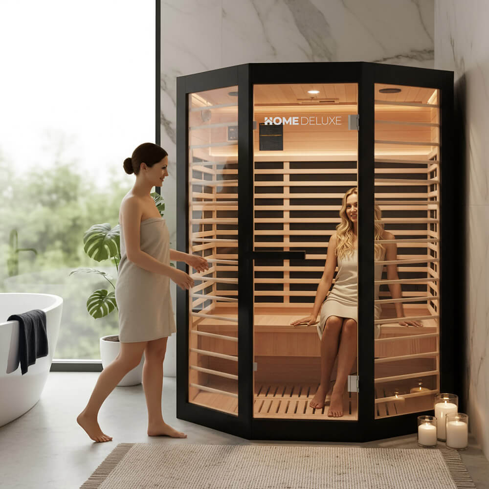 Infrarotkabine NERO XL - 190 x 155 cm für 3 Personen – Bild 3