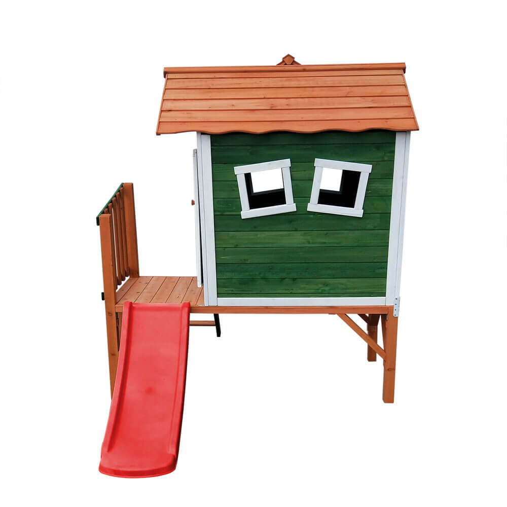 Spielhaus auf Stelzen PINO inkl. Rutsche - Grün – Bild 4