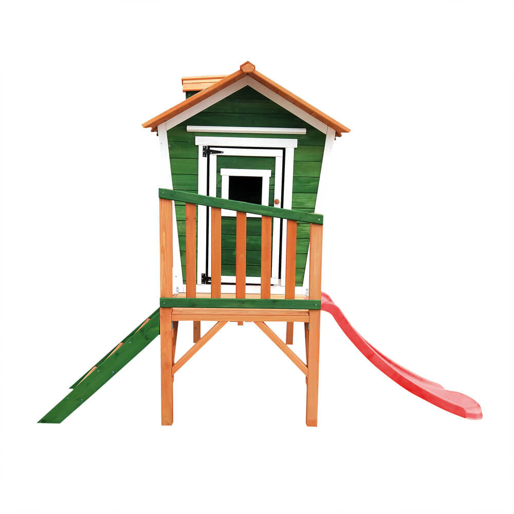 Spielhaus auf Stelzen PINO inkl. Rutsche - Grün – Bild 5