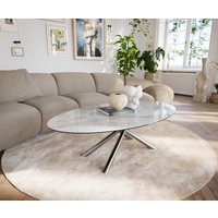 DELIFE Edge Couchtisch Oval 140x80 cm