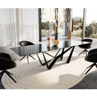 DELIFE Edge Esstisch 300x100 Schwarz