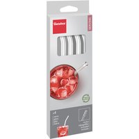 metaltex Trinkhalm, aus Glas, Länge: 200 mm, geknickt, 4er