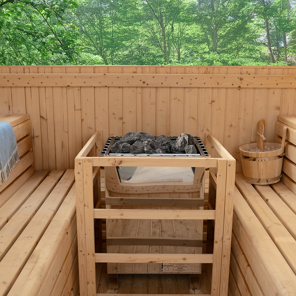 Gartensauna HYGGE DELUXE - 230 cm x 220 cm für 4-6 Personen – Bild 3