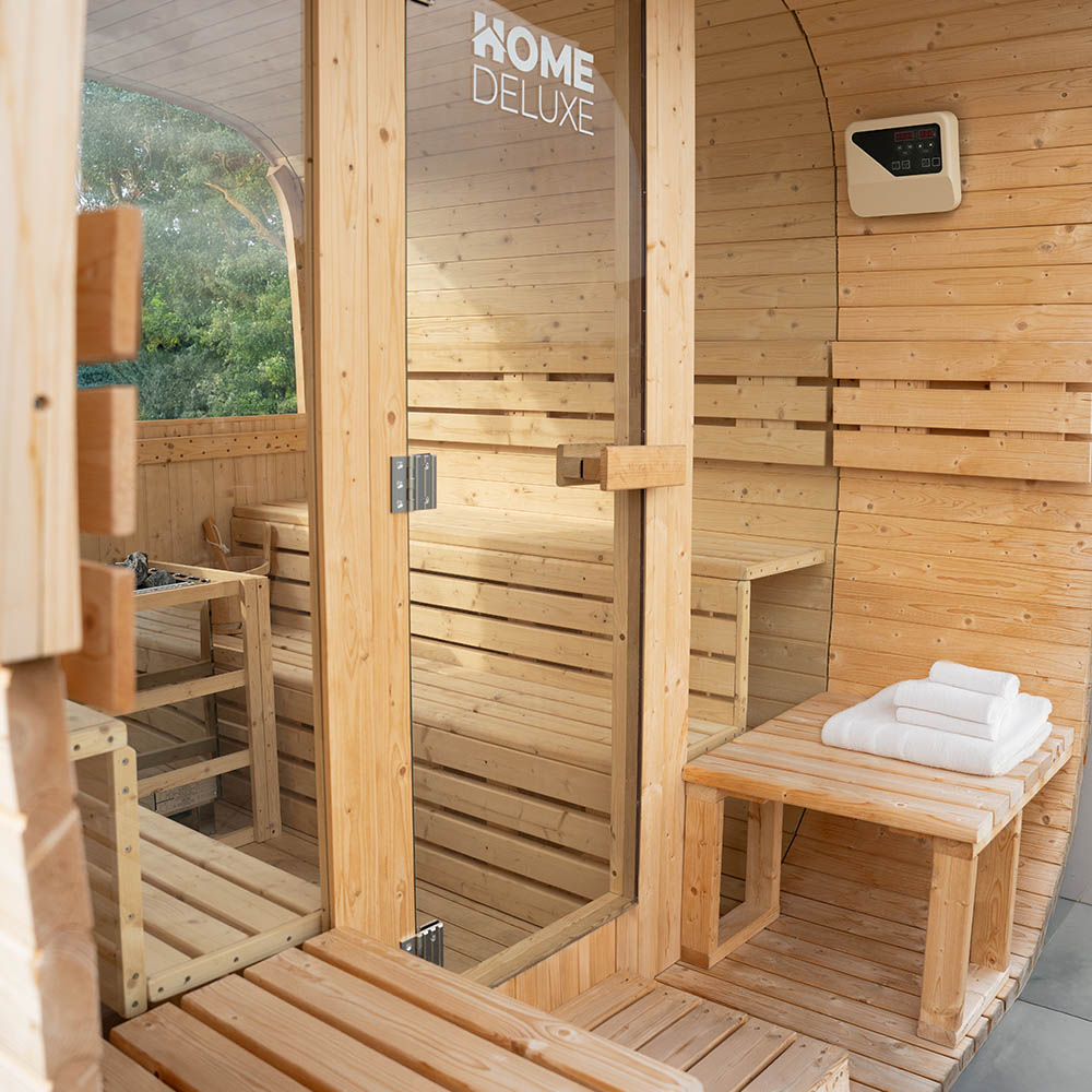 Gartensauna HYGGE DELUXE - 230 cm x 220 cm für 4-6 Personen – Bild 4