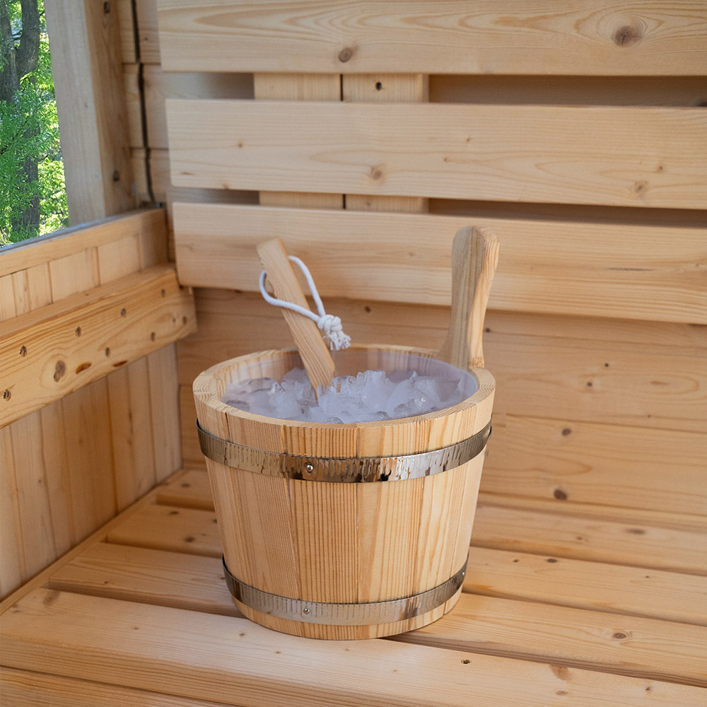 Gartensauna HYGGE DELUXE - 230 cm x 220 cm für 4-6 Personen – Bild 5