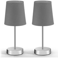 monzana Tischlampe Lumière 2er-Set Grau