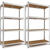 monzana Schwerlastregal 2er-Set 170x75x30cm verzinkt 280kg – Bild 2