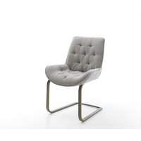 Freischwinger Taimi-Flex Strukturstoff Soft Grau Freischwinger flach Effektfinish Titan