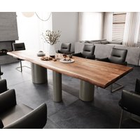 DELIFE Edge Esstisch Akazie Braun – Bild 2