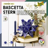 folia Faltblätter Bascetta-Stern, blau-transparent
