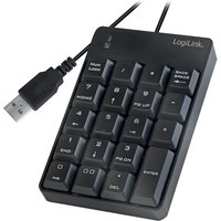 LogiLink USB Nummernblock, kabelgebunden, 19 Tasten, schwarz