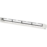 DIGITUS 19, Modulares Patch Panel, 1 HE, 24-Port, silber