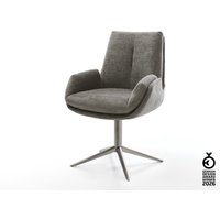Drehstuhl Clea-Flex Bouclé Soft Schlamm Fußkreuz Graphit 360 drehbar Wippfunktion