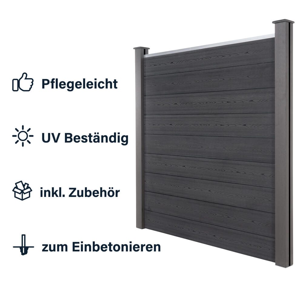 WPC Sichtschutzzaun CALLADO - 1x Schrägelement – Bild 5
