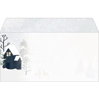 sigel Weihnachts-Motiv-Umschlag, Cozy Christmas Watercolor