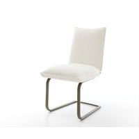 Freischwinger Lelio-Flex Bouclé Soft Beige Freischwinger flach Effektfinish Titan Taschenfederkern