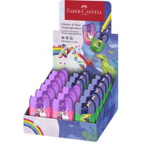 FABER-CASTELL Doppelspitzdose, Dino/Einhorn, im Display