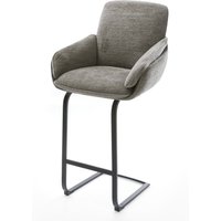 Barstuhl Luan-Flex Bouclé Soft Schlamm Freischwinger Flach Metall Schwarz