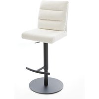 Barstuhl Pela-Flex Bouclé Soft Beige Drehfuß höhenverstellbar Metall Schwarz – Bild 2