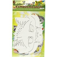 folia Kindermasken, Waldtiere, aus Pappe, weiß – Bild 2