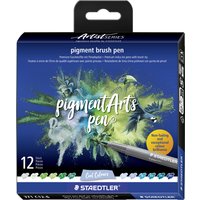 STAEDTLER Fasermaler pigment brush pen, Cool Colours