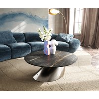 DELIFE Edge Couchtisch Rund 90x90 cm
