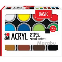 Marabu Acrylfarben-Set BASIC, 12 x 18 ml – Bild 2