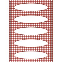 HERMA Haushalts-Etiketten Vichy-Karo, 76 x 23 mm, rot