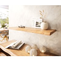 Wandregal Live-Edge 100 cm Akazie Natur Baumkante massiv