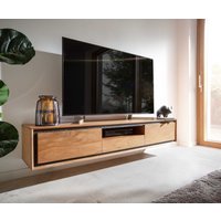 Lowboard Stonegrace 175 cm Akazie Natur 2 Türen 1 Fach 1 Schublade Steinfurnier schwebend