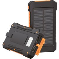LogiLink Powerbank mit Solar, 6.000 mAh, schwarz/orange