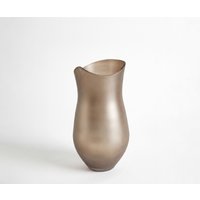Vase Sinuo B16 x T16 x H30 cm Glas Opal Mundgeblasen