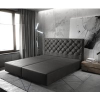 Boxspringgestell Dream-Great 180x200 cm Lederimitat Anthrazit