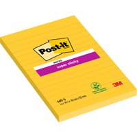 Post-it Haftnotizen super sticky notes, 101 x 152 mm, gelb