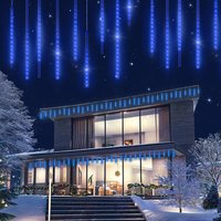 monzana Lichterkette Weihnachten Diamantenregen Blau – Bild 2