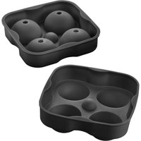 metaltex Eiswürfelform, aus Silikon, für 4 Kugeln, schwarz – Bild 2