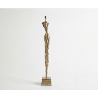 Figur Valeria B15 x T15 x H102 cm Aluminium Champagner Handgemacht
