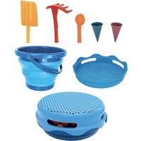 SCHILDKRÖT 7in1 Sand-Spielzeug Falteimer Set, blau