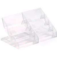 DURABLE Visitenkarten-Aufsteller, Hartplastik, mit 4 Fächern
