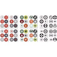 folia Weihnachts-Sticker, ADVENTSKALENDER, sortiert – Bild 2