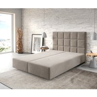 Boxspringgestell Dream-Fine 140x200 cm Mikrofaser Beige