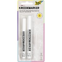 folia Kreidemarker, 2er Set, weiß