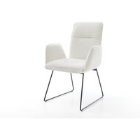 Esszimmerstuhl Vinja-Flex Bouclé Soft Beige Kufengestell Schwarz