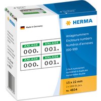 HERMA Anlagenummern, 15 x 22 mm, selbstklebend, grün – Bild 2