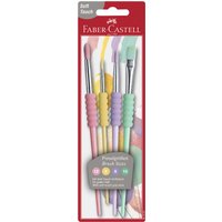 FABER-CASTELL Synthetikhaarpinsel-Set Pastell