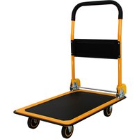 pavo Stahl-Plattformwagen, Tragkraft: 300 kg, schwarz/orange – Bild 2