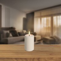 LED-Kerze mit Timerfunktion, Ø ca. 7,5 cm – Bild 2