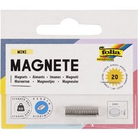 folia Mini-Neodym-Magnet, Durchm.: 6 mm x (H)1 mm, silber – Bild 2