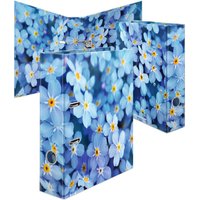 HERMA Motivordner Blumen, Blue Flowers, DIN A4